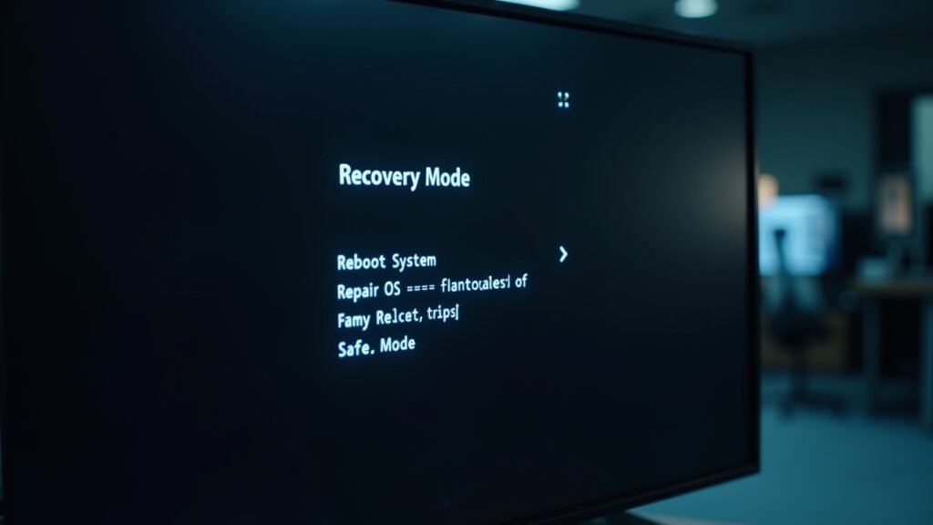 Recovery mode menu