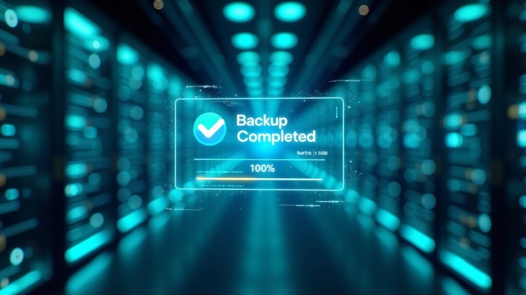 Backup completed visual