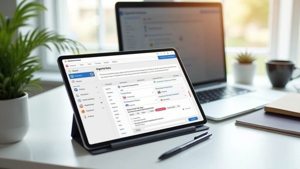Digital notes organized