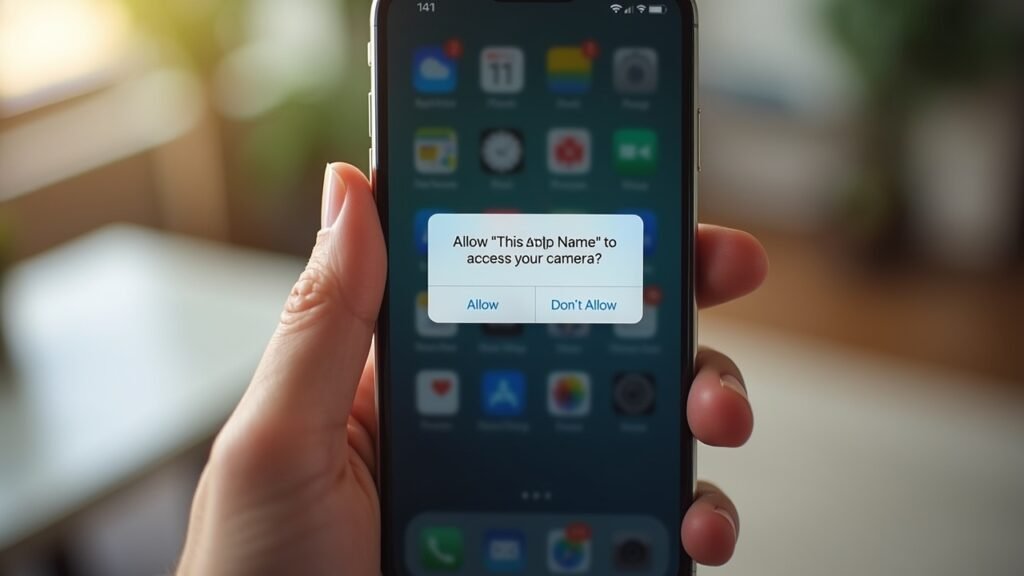 Camera access prompt