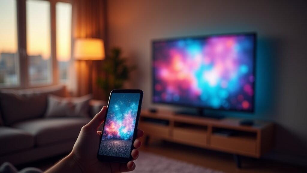 Phone content on TV