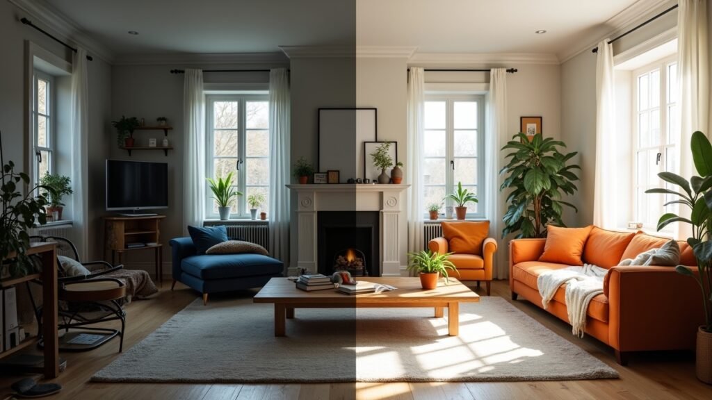 Before/after comparison