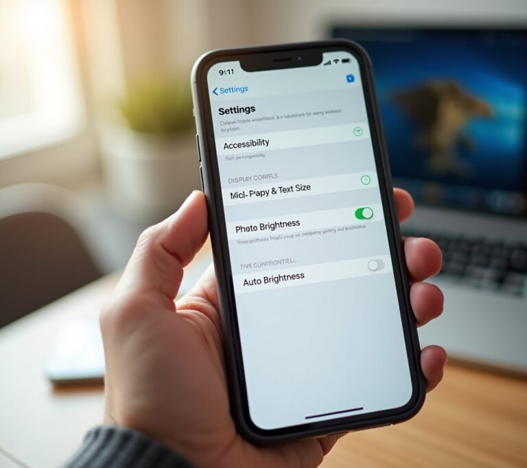 iPhone display settings