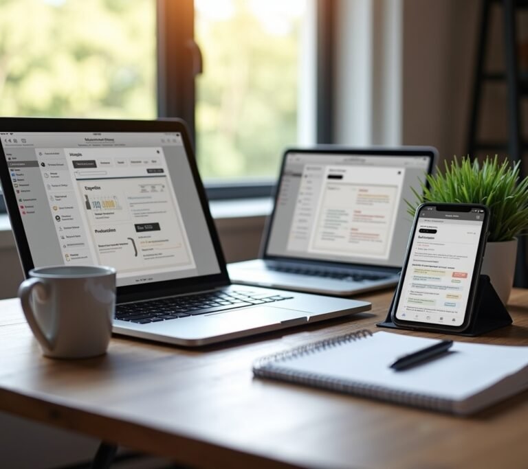 Note-taking app interface