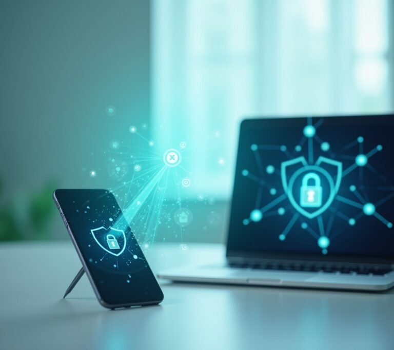 VPN shield icon on phone